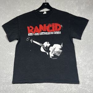 Rancid Let The Dominoes Fall 2009 Punk Rock Band T-Shirt Black Tee Men’s Medium